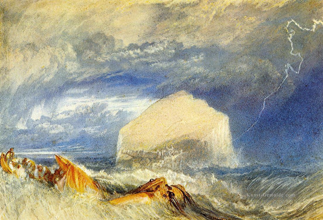 Turner The Bass Felsen für die Provincial Antiquities of Scotland Seestück Ölgemälde